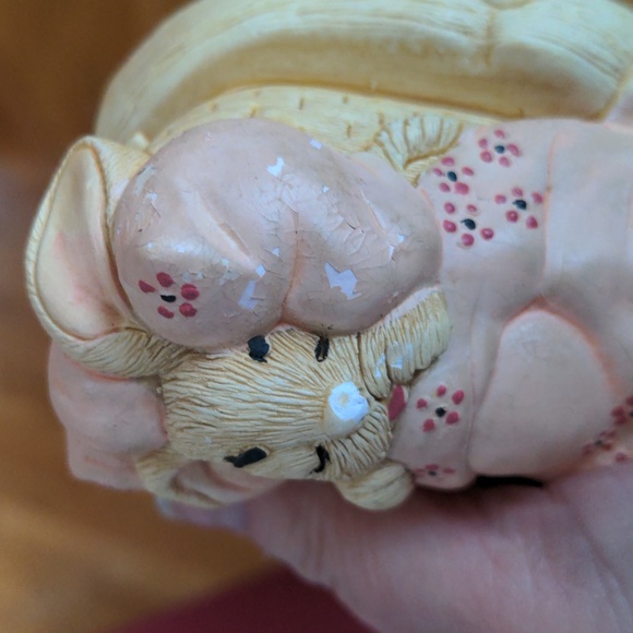 ❤️ Pepiware Bunny Rabbit CHERUB sleeps under pink covers - Picture 4 of 8